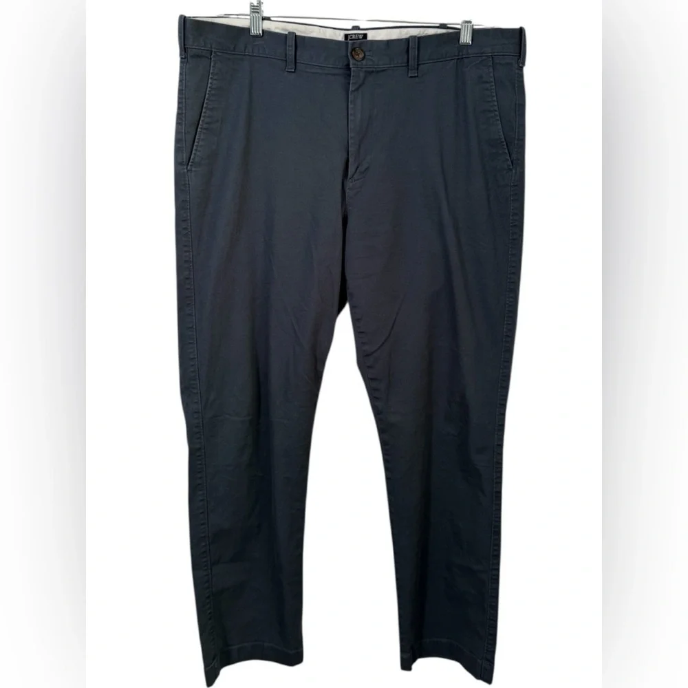 J Crew Men’s Flex Straight Leg Blue Chino Pants size 38 x 32